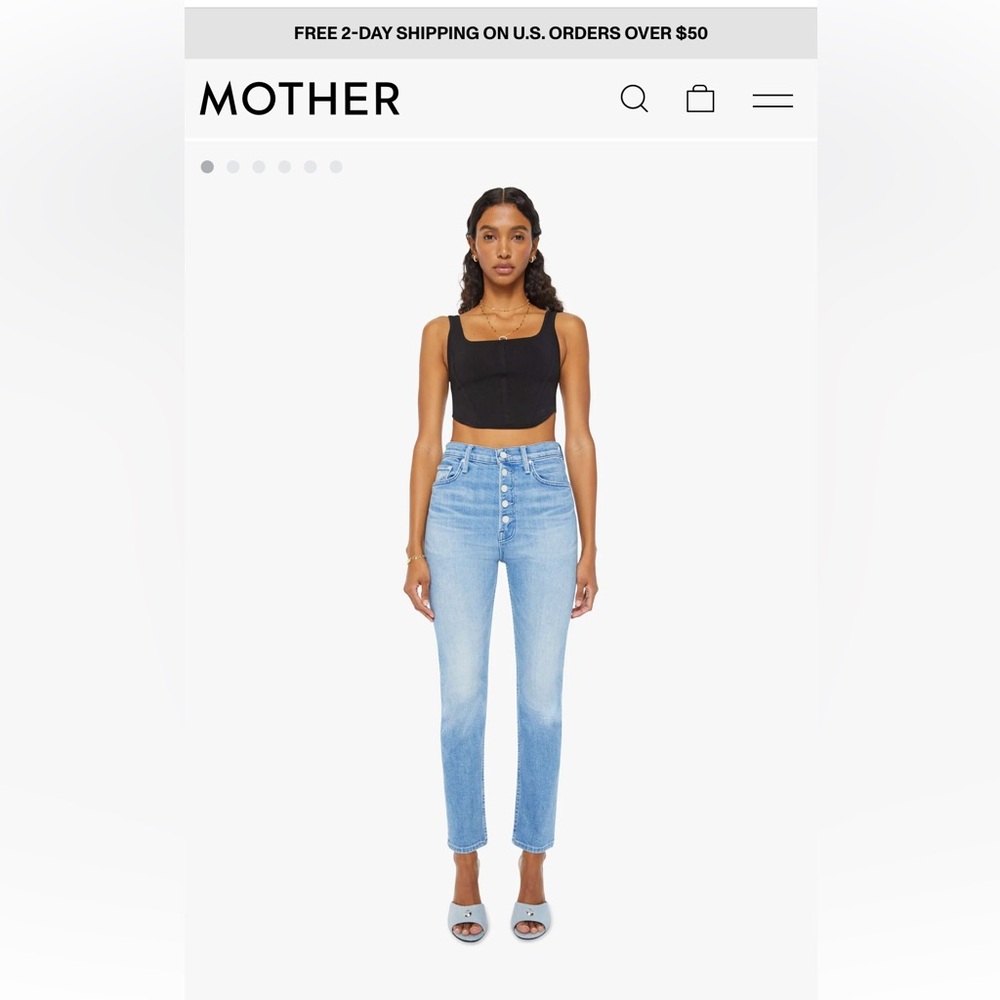 Mother The Pixie Rider Ankle Jeans Size 29 Wash: Mediterranean Muse